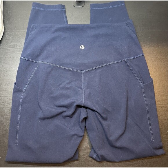Lululemon Blue Leggings Sz 8 #1309 - Picture 1 of 6
